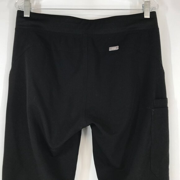 FIGS - WOMEN'S MEDIUM - BLACK DRAWSTRING WAIST CARGO SCRUB PANTS - Picture 5 of 8